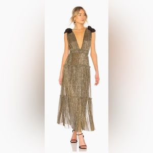 Sabina Musayev Ray Dress in Gold